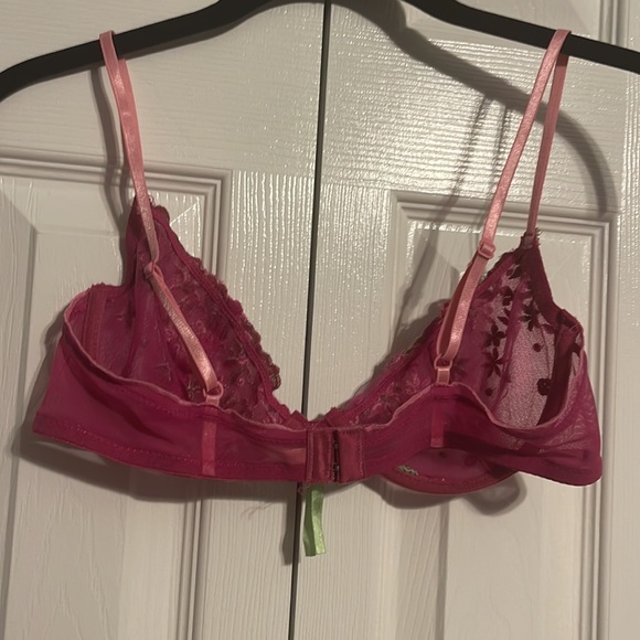 vintage pink flower bra size 34C - Picture 4 of 6